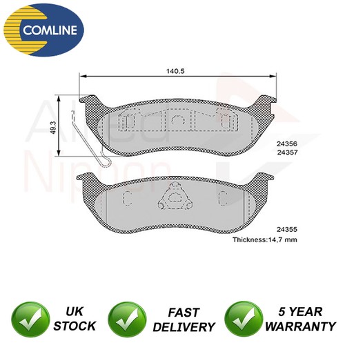 Brake pads set - pads, rear