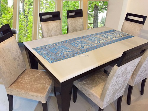 Indian brocade table runner - brocade,