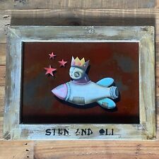 ORIGINAL STEN AND OLI ARTWORK - GRAFFITI STREET ART & Not Dran Banksy DFace Stik