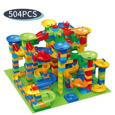 84-504PCS Marble Race Run Blocks Maze Ball Track Toy Compatible city Building