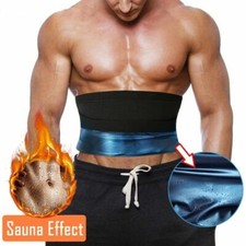 Men Weight Loss Waist Trainer Promote Sweat Body Shaper Sauna Belt Fat Burner UK