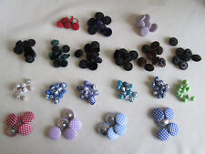  FABRIC COVERED SHANK BUTTONS various sizes - pack of  5