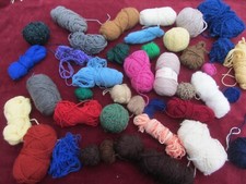 Pack  oddments knitting yarn 600gm total