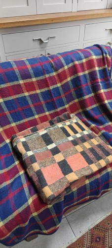 Vintage woven wool - rug, 1.5