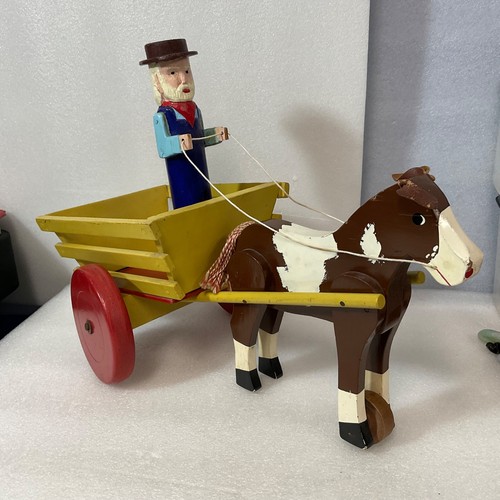 Vintage wooden horse - vintage,
