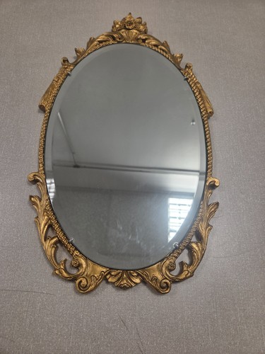Vintage gold gilt ornate oval - vintage,