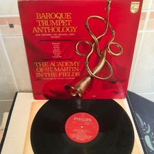 Philips 6500 110 Baroque trumpet anthology Neville Marriner LP 1965