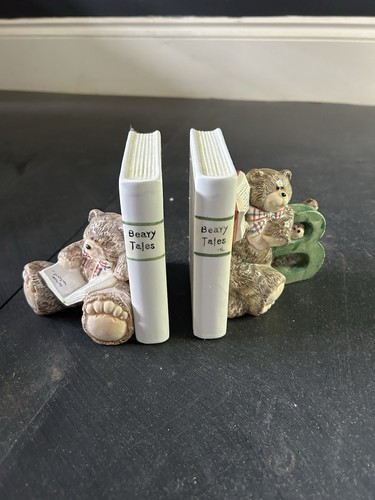 Ceramic book ends - ends, teddy