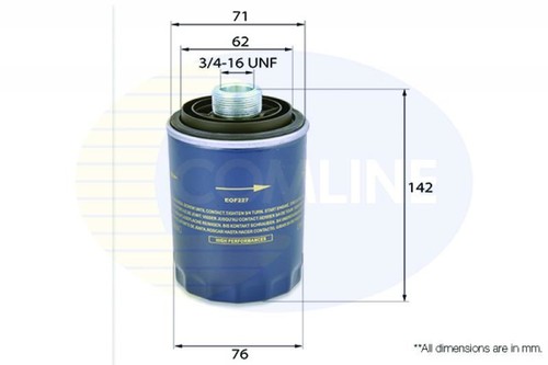 Engine oil filter comline for - filter,