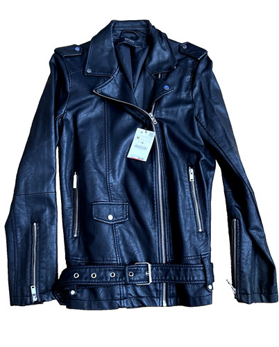 Zara black faux - zara,