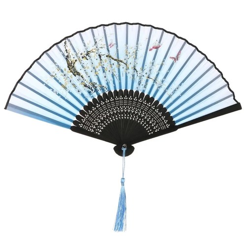 Bamboo folding hand - silk,