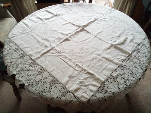 Vintage large cotton table