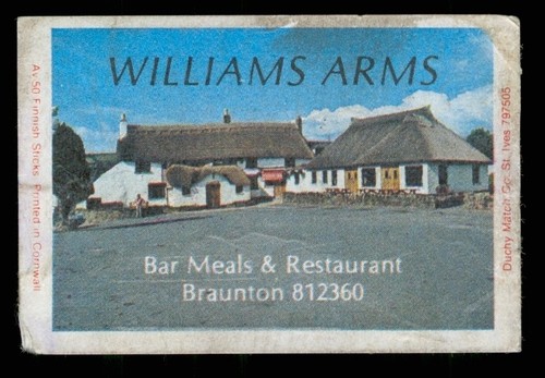 Matchbox label william arms - matchbox,