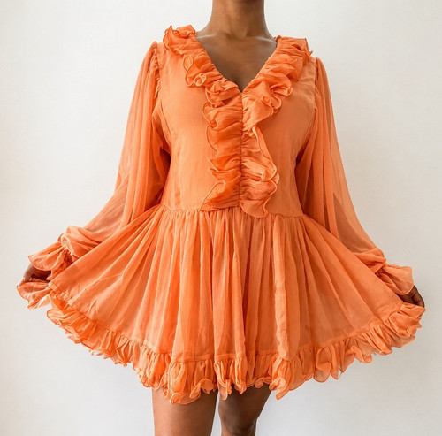 River island orange chiffon - island,