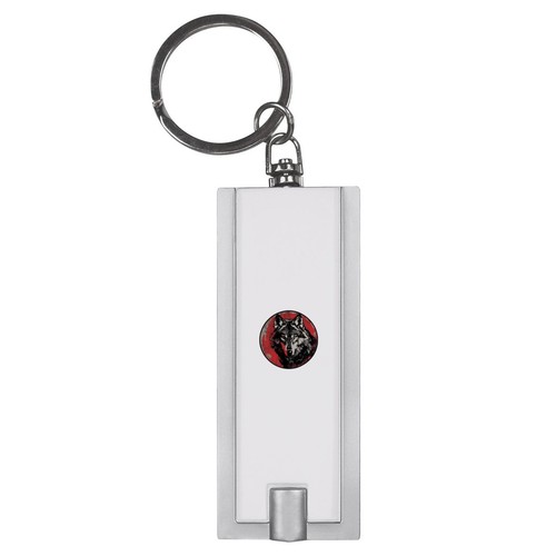 Wolf portrait led keyring - led,