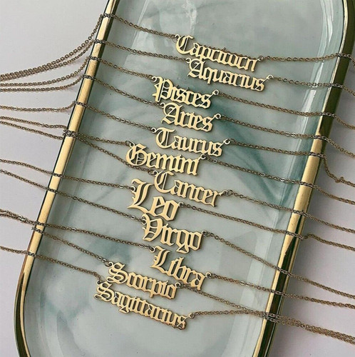 Zodiac necklaces old - zodiac, english