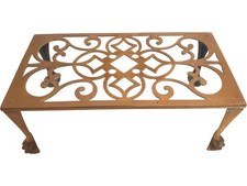 Ornate brass trivet table - ornate,