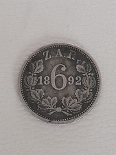 South African 6 Zar Coin 1892
