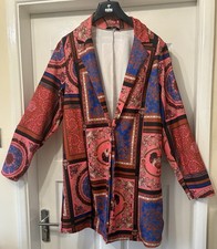 Long Jacket UK 18 Pink Blue