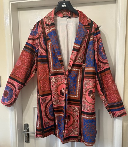 Long jacket pink blue - uk,