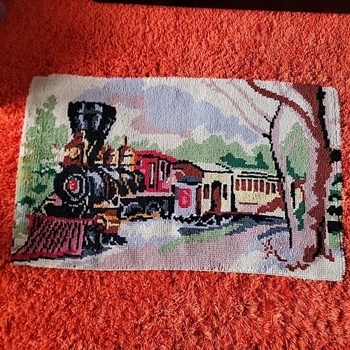 Vintage retro steam train wool - vintage,