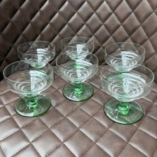 6 Vintage Glass Dishes Dessert