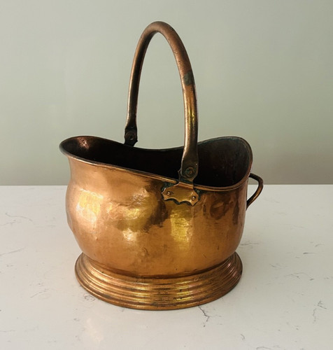 Antique copper coal bucket - antique,
