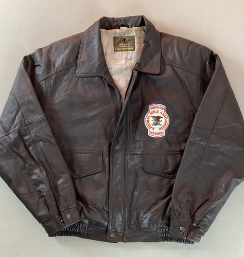 Vintage leather flight jacket - leather,
