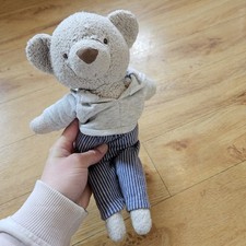 Little White Company Albetta Dressed Teddy Bear Soft Toy Striped Trouser Plush 