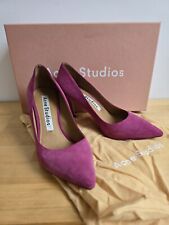Acne Studios Ladies Suede Fuschia High Heels 37