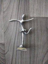 5" Art Deco Silver Ballerina