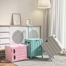 Shopping Cart Trolley Collapsible Folding Rolling Car Boot Storage 2/4/8 Wheels