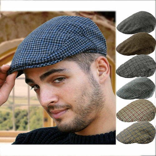 Tweed check flat - check, cap