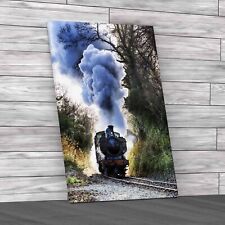 Steam Train Puffing Tracks Adventure Canvas Print Large Picture Wall Art