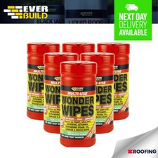 Pack of 6 Tubs Everbuild 100 Tub Wonder Wipes Multi Purpose Hand Cleaning Wipes