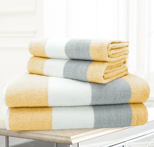 Luxury cotton stripe towels - luxury,