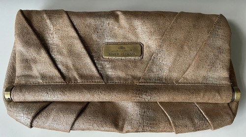 River island gold clutch bag - island,