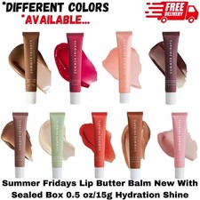 Summer Fridays Lip Butter Balm New With Sealed Box 0.5 oz/15g Hydration Shine UK