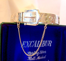 Sterling Silver Buckle Bangle