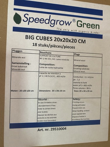 Speed grow rockwool blocks - rockwool,