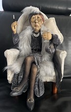 Vintage Hobo Designs LTD UK Artist Doll Sassy Drinking Granny Agatha 17"