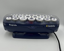 Babyliss Rapide Electric Hair Rollers Heated Felt Covered Rollers Blue