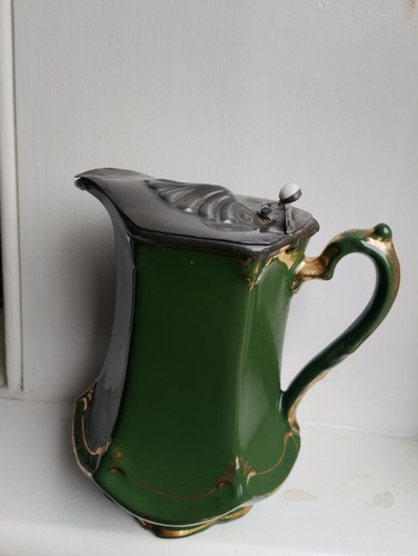 Large vintage pottery green - vintage,