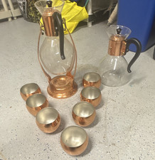 Glass Copper Tea Set with