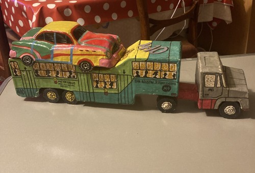 Vintage paper mache metrobus - vintage,