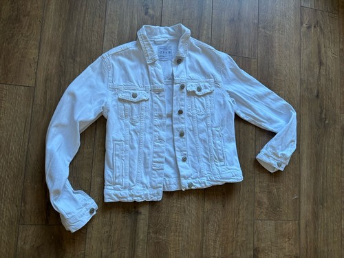 Ladies white denim jacket - ladies, size