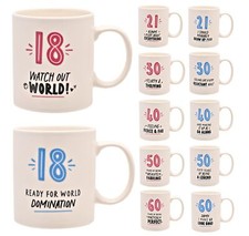 Birthday mug blue - pink, with