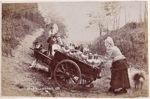 Vintage photo dairywomen - photo, &