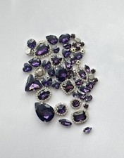 50 Beaded Mix Sizes Flat Back