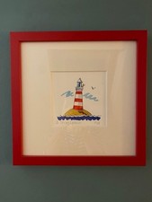 Framed Original Print of Stripey Lighthouse - Numbered Print